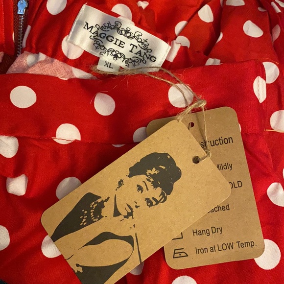 Maggie Tang 1950s Vintage Retro Polka Dots Swing Rockabilly Skirt ♥️ - Picture 4 of 6